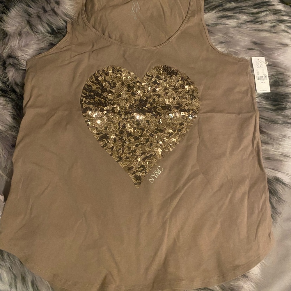 🔥NEW ‘bling’ gold sequin tank. Large.